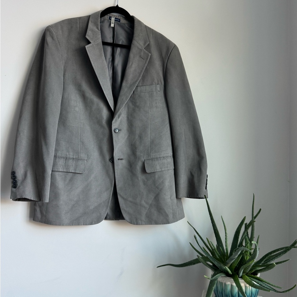 Stafford Essentials Faux Suede Blazer 42R